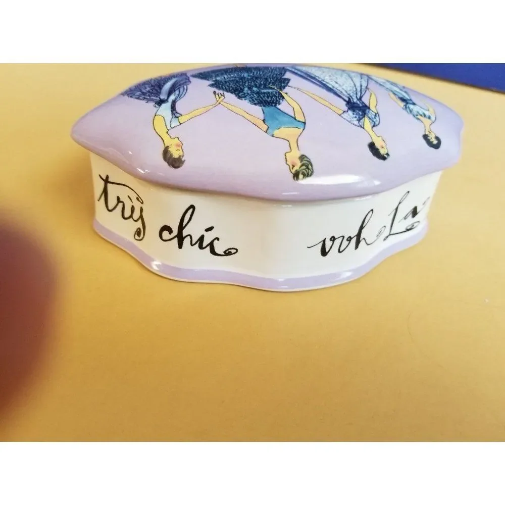 Rosanna Fashion retro Jewelry Trinket box gift Porcelain Model‎ vintage
